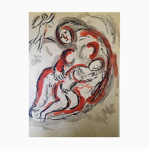 Litografia originale di Cha Chagall - The Bible - Hagar in the Desert