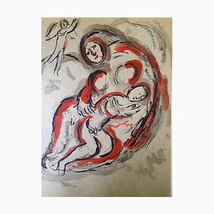 Marc Chagall - La Biblia - Agar en el desierto - Litografía original 1960