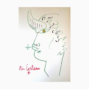 Jean Cocteau - Marine Mountains - 1965 Originale Lithographie