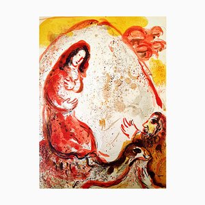 Lithographie de Marc Chagall - The Bible - Rachel - Original Lithograph 1960