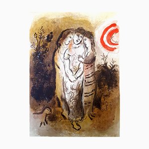 Marc Chagall - The Bible - Naomi y sus nueras - Litografía original 1960