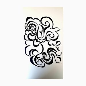 Incisione su legno di Pablo Picasso (dopo) Helene Chez Archimede 1955