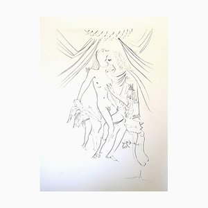 Acquaforte Salvador Dalì - Venere, Marte e Cupidon 1971