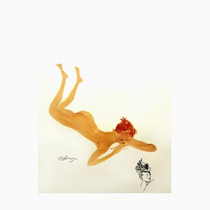 Lithographie Domergue - Française - Original Signed 1956