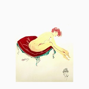 Domergue - Elegance - Signierte originale Lithographie von 1956