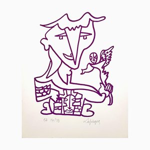 Lithographie Signée Originale par Charles Lapicque - Ecole de Paris Circa 1960