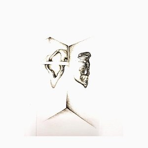 Fred Deux - Grey Surrealism I - Signed Original Etching