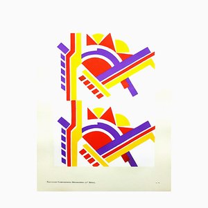 Serge Gladky - Art Deco Colorful Composition - Original Pochoir C.1925