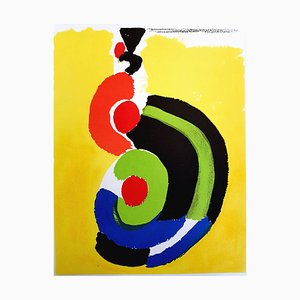 Lithographie Sonia Delaunay - Composition - Original Lithograph 1972