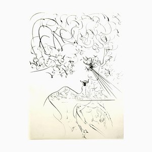 Salvador Dali - Venus in Furs - Sello original firmado 1968