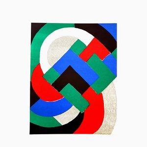 Lithographie Sonia Delaunay - Composition - Original Lithograph 1972