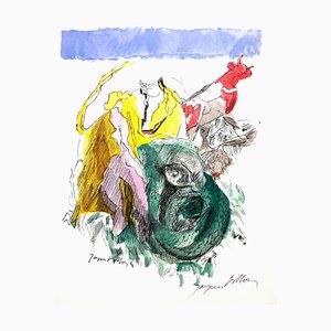Jacques Villon - Colorful Spirit - Handsignierte Original Lithographie. 1960er Jahre