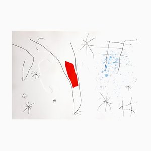 Acquatinta originale 1974 di Joan Miro - L'Issue Dérobée