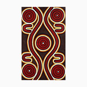 Peinture Sandy Hunter Petyarre, '' Men's Dreaming '' Aboriginal Art Painting 1996