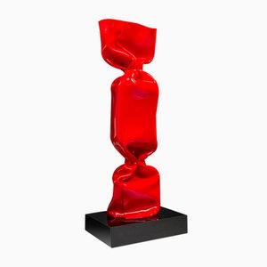 Laurence Jenkell, Wrapping Bonbon Red, Scultura modello A, vetro acrilico