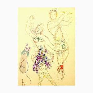 Marc Chagall - Dahnis & Chloé - Litografía original 1969