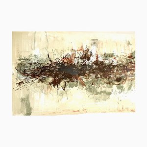 Lithographie Originale de Zao Wou-ki - Composition Abstraite 1962