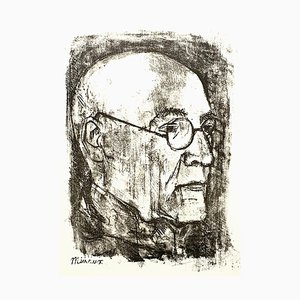 Lithographie André Margaux - Portrait Original 1955