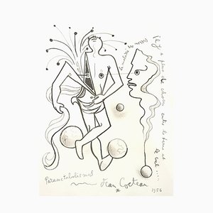 Lithographie Jean Cocteau - Parametabolismes 1956