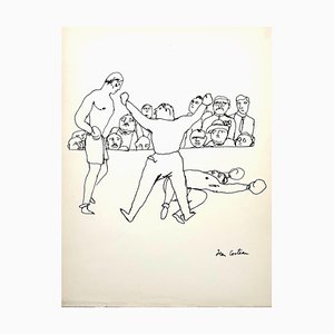 Jean Cocteau - The Fight - Dessin Original Signé 1923