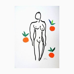 Henri Matisse - Litografía con nude with naranges
