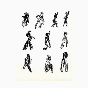 Henri Michaux - People - Original Lithograph 1952