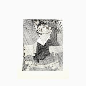 Jacques Villon - Cubist Man - Gravure Originale 1951