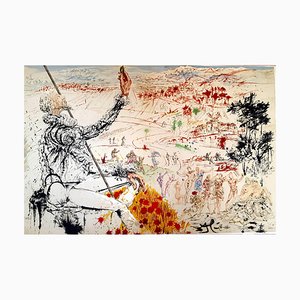 Lithographie Salvador Dali - Don Quichotte Original 1957