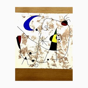 Joan Miro - Luna e sole - Pochoir 1957