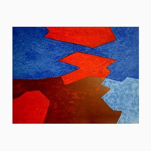 Litografia originale Serge Poliakoff - Abstract Beach 1968