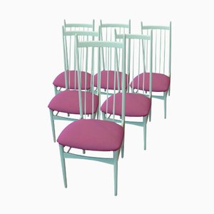 Chaises de Salon Blanches par EM Dettinger pour Lucas Schnaidt, Set de 6, 1969