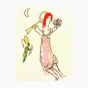 Lithographie Originale de Marc Chagall - Daphnis and Chloé 1960