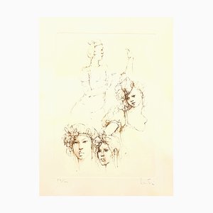 Leonor Fini - Portraits - Original Handsigned Lithograph 1986