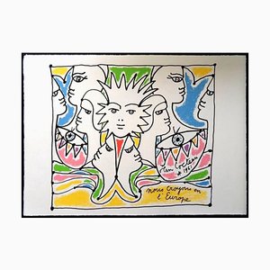 Jean Cocteau - Europe's Colors - Original Lithograph 1961