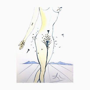 Acquaforte originale del 1967 di Salvador Dali - Nails on Nude