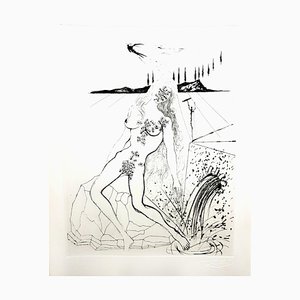 Póster de Salvador Dali - Desnudo en la fuente - 1967
