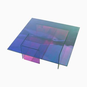 Kinetic Colors Glass Table by Brajak Vitberg