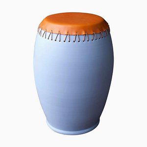 Bombo, Leather Side Table by Nestor Perkal