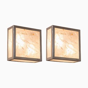 Pure Rock Crystal Sconces, “Classic Cube,” Demian Quincke, Set of 2