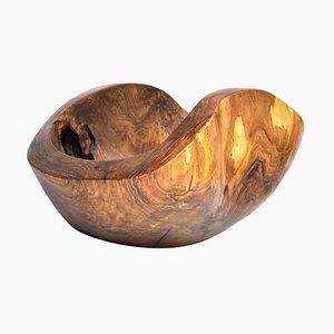 Unique Large Walnut Bowl by Jörg Pietschmann