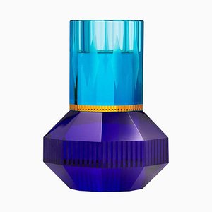 Lámpara en forma de T de Chicago Azure Crystal cristal tallado a mano contemporáneo