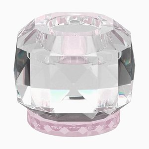Texas Rose Crystal T-Light Holder, Hand-Sculpted Contemporary Crystal