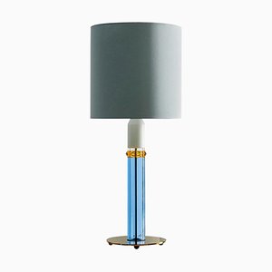 Colorful Crystal Table Lamp, Hand-Sculpted Contemporary Crystal