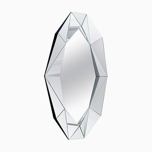 Grand Miroir Décoratif Diamant Argenté