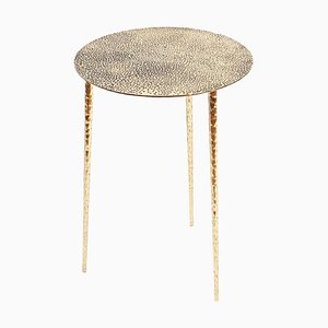 Polished Brass Side Table Signed by Lukasz Friedrich