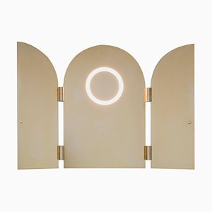 Brass Triptychs Enlighted Mirror, Jesse Visser