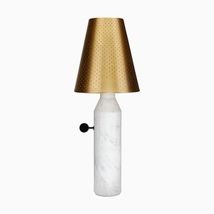 Brass and Marble ''Vulcain'' Table Lamp, Pool