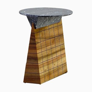 Leopoldine Walnut and Marble Side Table by Kaaron