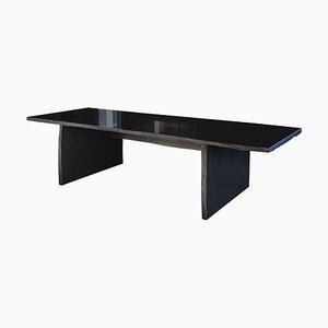 Marble Long Slate Dining Table Signed by Frédéric Saulou
