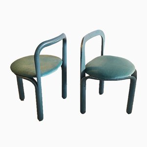 Blue Velvet Model 320 Side Chairs by Geoffrey Harcourt for Artifort, 1970s, Set of 2